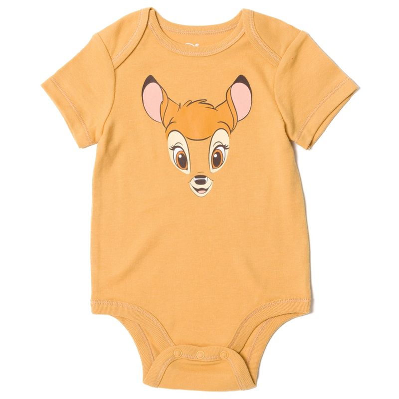 Disney Classics Winnie the Pooh Lion King Bambi Baby Bodysuit Pants and Hat 3 Piece Outfit Set Newborn to Infant, 3 of 8
