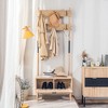 Nordlys Solid Wood Hall Tree with Storage Industrial Style Entry - 2 of 4