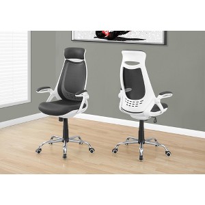 Vynxaria High-Back Executive Office Chair Gray Mesh ANSI BIFMA Certified Ergonomic Design 360° Swivel,Adjustable Height - 1 of 4