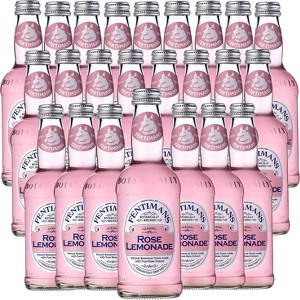 Fentimans Botanically Brewed Rose Lemonade Sparkling Soda, 24 Pack, 9.3 fl oz Bottles – Premium Craft Soda/Mixer for Cocktails & Refreshing Drinks - 1 of 4