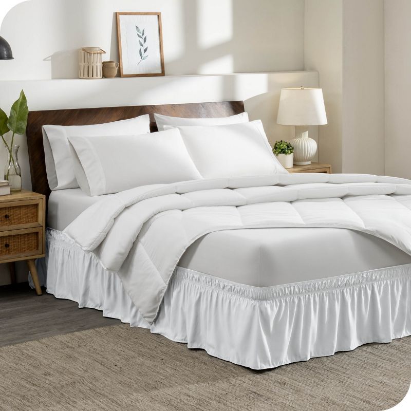 Adjustable Wrap Around Ruffled Bed Skirt by Bare Home, 5 of 7