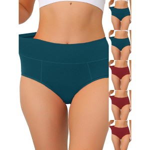 INSPIRE CHIC Women's High Waist Available Tummy Control Briefs 6 Packs - 1 of 4