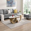 GlasFlength Accent table sets, Coffee Table with Integrated Display Shelf, Perfect for Socializing, White, 47.24"*23.62"*17.72" - 2 of 4