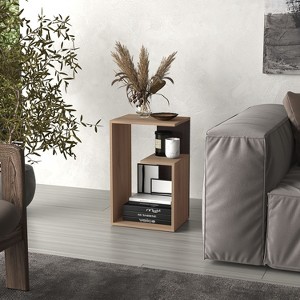 NicBex 3-Tier Modern Small End Table with Open Shelves,Wood Finish Side Table,Coffee Table for Bedroom,Living Room - 1 of 4