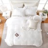 Ruffle Comforter Set – Soft Seersucker Textured Bedding with Elegant Farmhouse Boho Style, Lightweight Quilt 3-Piece, King/Queen Options - 2 of 4