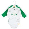 Hudson Baby Infant Girl Cotton Long-Sleeve Bodysuits, Lucky Lady - 2 of 4