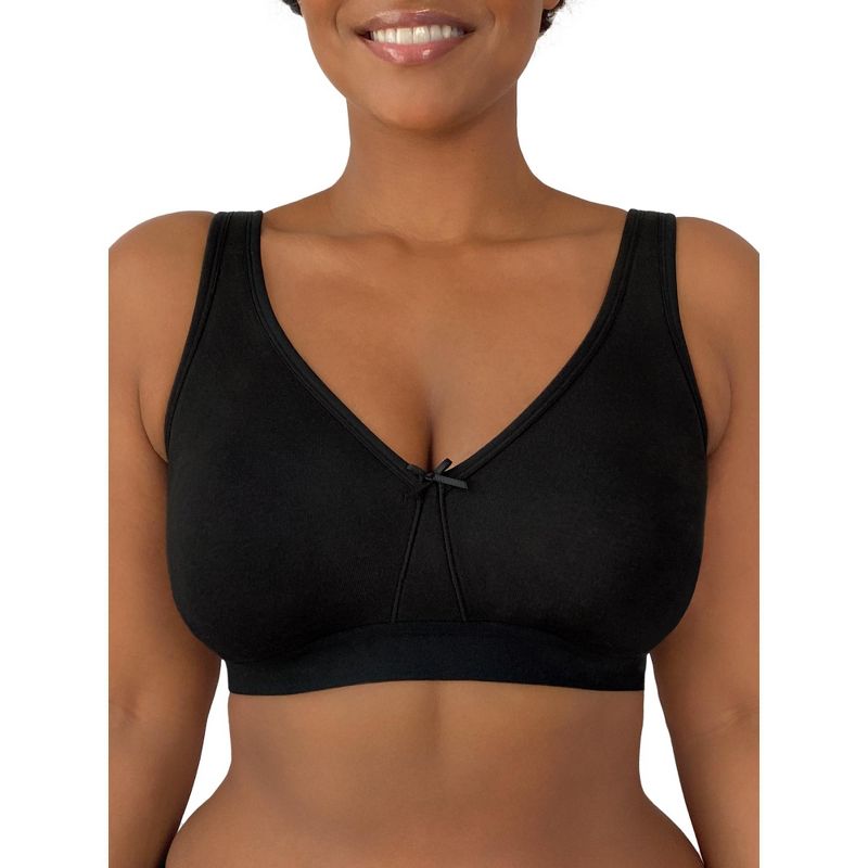 Fit For Me by Fruit of the Loom Womens Plus Size Beyond Soft Cotton Wireless Bra, 1 of 4