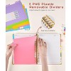 Hardcover Spiral Notebook journal with Removable Dividers Tabs, 300 Pages Leather 5 Subject Notebook College Ruled - 3 of 4