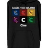 Clue Choose Your Weapon Grid Adult Black Long Sleeve Hooded Sweatshirt - 2 of 4