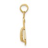 Black Bow Jewelry 14k Yellow Gold Textured Flip Flop Pendant - 2 of 4