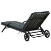 vidaXL Sun Lounger Anthracite PE rattan 78.7 in long and 25.6 in wide - 4 of 4