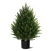 1/2 Set 2ft Artificial Cypress Potted Plants Outdoor Indoor Lifelike Cedar Plants UV Resistant No Maintenance Faux Plants - 2 of 4