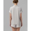 Dream Valley® Women's Button Down Collar Shirt and Shorts Pajama 2 Piece Set - 3 of 4
