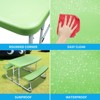 SKONYON Kids Picnic Table Set with 2 Benches Durable Steel Frame for Indoor Outdoor Use - 4 of 4