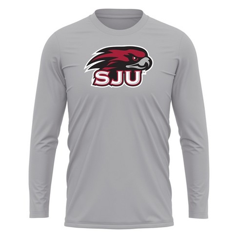 Saint Josephs University Adult Sport Long Sleeve Shirt Primary Logo, Athletic Heather - image 1 of 4