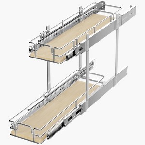 LOVMOR 2 Tier Individual Pull Out Cabinet Organizer, Slide Out Wood Shelves Organizers, Pull Out Drawers Organization and Storage for Kitchen Cabinet - 1 of 4