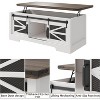 Coucheta Farmhouse Lift-Top Coffee Table with Hidden Storage, 150lb Capacity & Easy Assembly, Engineered Wood - 4 of 4