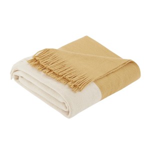 60"x50" Color Block Faux Cashmere Throw Blanket - 1 of 4