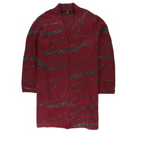 Alfani Womens Swirl-Sequin Cardigan Sweater - 1 of 2