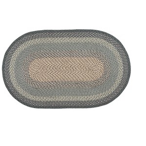 Earth Rugs Dark Green Oval Braided Rug – Durable Handcrafted Natural Fiber Floor Mat - 1 of 1
