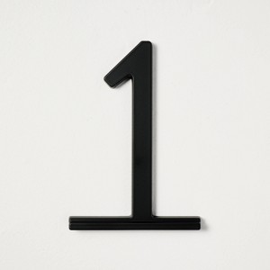 Metal House Number Plaque Matte Black - Hearth & Hand™ with Magnolia - 1 of 4