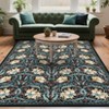 Floral Print Area Rugs Washable Vintage Accent Carpet, Non-Slip Oriental Floor Cover - 3 of 4