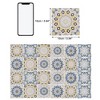 Unique Bargains PVC Tile Stickers 3.94"x3.94" Yellow Blue 24 Pcs - 3 of 4