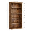 5 Tier Farmhouse Bookcase, 67.4" Tall Book Shelf with Storage, Wooden Bookshelves 5 Shelf Display Shelves - 3 of 4