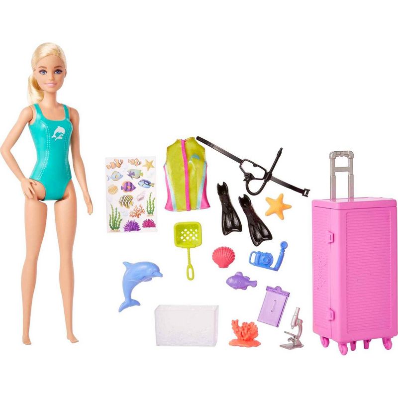 Barbie Careers Marine Biologist Doll Blonde &#38; Mobile Lab Playset 10+ pc, 3 of 11