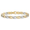 Black Bow Jewelry 6.5mm 14k Two Tone Gold Polished Anchor Link Chain Bracelet - 3 of 4