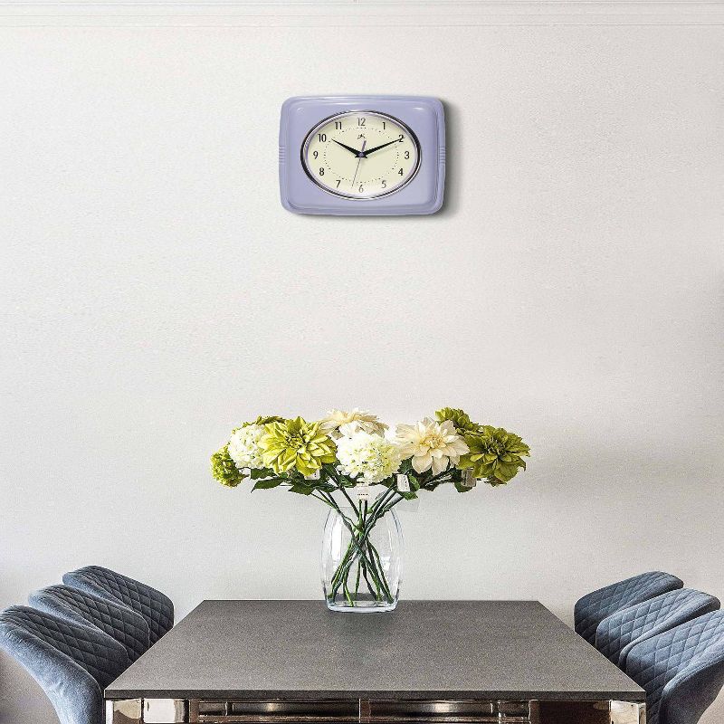 9.25" Square Retro Wall Clock - Infinity Instruments, 3 of 7