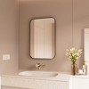 Rectangular Framed Tempered Glass Wall-Mounted Bathroom Vanity Mirror - 3 of 4