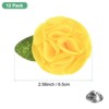 Unique Bargains Handmade Flower Brooch Boutonnieres Lapel Pin with Butterfly Buckle for Men Suits 12 Pcs - 3 of 4