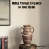 Uniquewise 12" Whitewashed Ceramic Flower Vase Rustic Farmhouse Pottery for Home Decor Table Shelf Living Room Bedroom - 2 of 4