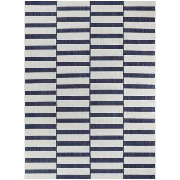 5'x7' Staggered Blocks Outdoor Rug Black - Project 62™
