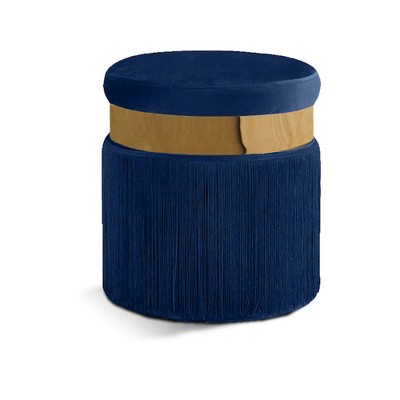 Meridian Furniture,Yasmine Velvet Ottoman/Stool