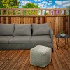 16" Hand Woven Pouf Ottoman Gray - National Tree Company - 2 of 3