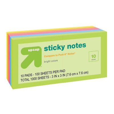 Sticky Notes 10pk 100ct per Pack - up &#38; up&#8482;