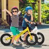 Infans Toddler Balance Bike, No Pedal 12” Training Bicycle for 3+ Years Old Kids with Rubber Tires and Height Adjustable Handlebar & Seat, White - 4 of 4