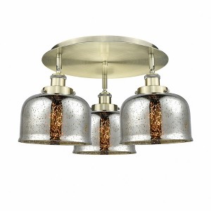Bell - 3 Light Flush Mount In Art Deco Style-9.25 Inches Tall and 19.75 Inches Wide - 1 of 1