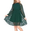 Arshiner Girls Dress Long Sleeve Swiss Dot Ruffle Collar Flowy A-Line Party Dress for Kids - 2 of 4
