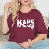 Simply Sage Market Women's It's Made To Teach Wavy Heart Short Sleeve Graphic Tee - 2 of 4