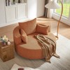 Dexmalle Red 360° Swivel Accent Barrel Sofa Chair with 3 Removable Pillows - 2 of 4