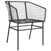 vidaXL Patio Chairs - Black Poly Rattan, Outdoor Garden Seating with Steel Frame - Set of 2 - 3 of 4
