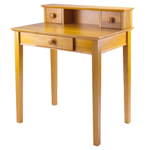 Studio Writing Desk With Hutch Honey Brown Winsome Target