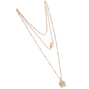 SOHI Women's Gold Everyday Multi-Layer Necklace - 1 of 4