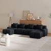 KWPZQEB Modern Sectional Couches, Oversized Modular Sectional Sofa with Movable Ottoman & Pillows, Cloud Tufted Sofa Couch for Living Room - 4 of 4
