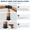 Pergola Bracket Kit,15° Angled Roof Brackets for 4x4 Lumber,3-Way Metal Connectors for DIY Pergola,Gazebo & Carport - 4 of 4