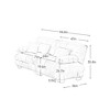 Cloud Couch 2 Seater Sofa for Living Room, Chenille 2 - Seat sofa with 2 Lumbar pillows and 2 throw pillows,Chenille Light coffee - 4 of 4