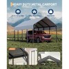 Metal Carport, Reinforced Frame and Steel Roof for All-Weather Use, Permanent Shelter for Bass Boats, Full-Sized Pickup Trucks, and Tractors - 3 of 4